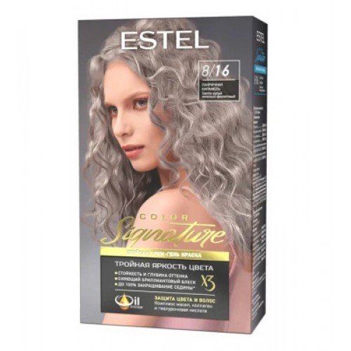 Стойкая крем-гель краска для волос COLOR Signature 8/16 Лакричная карамель